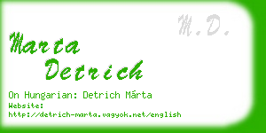 marta detrich business card