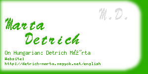 marta detrich business card